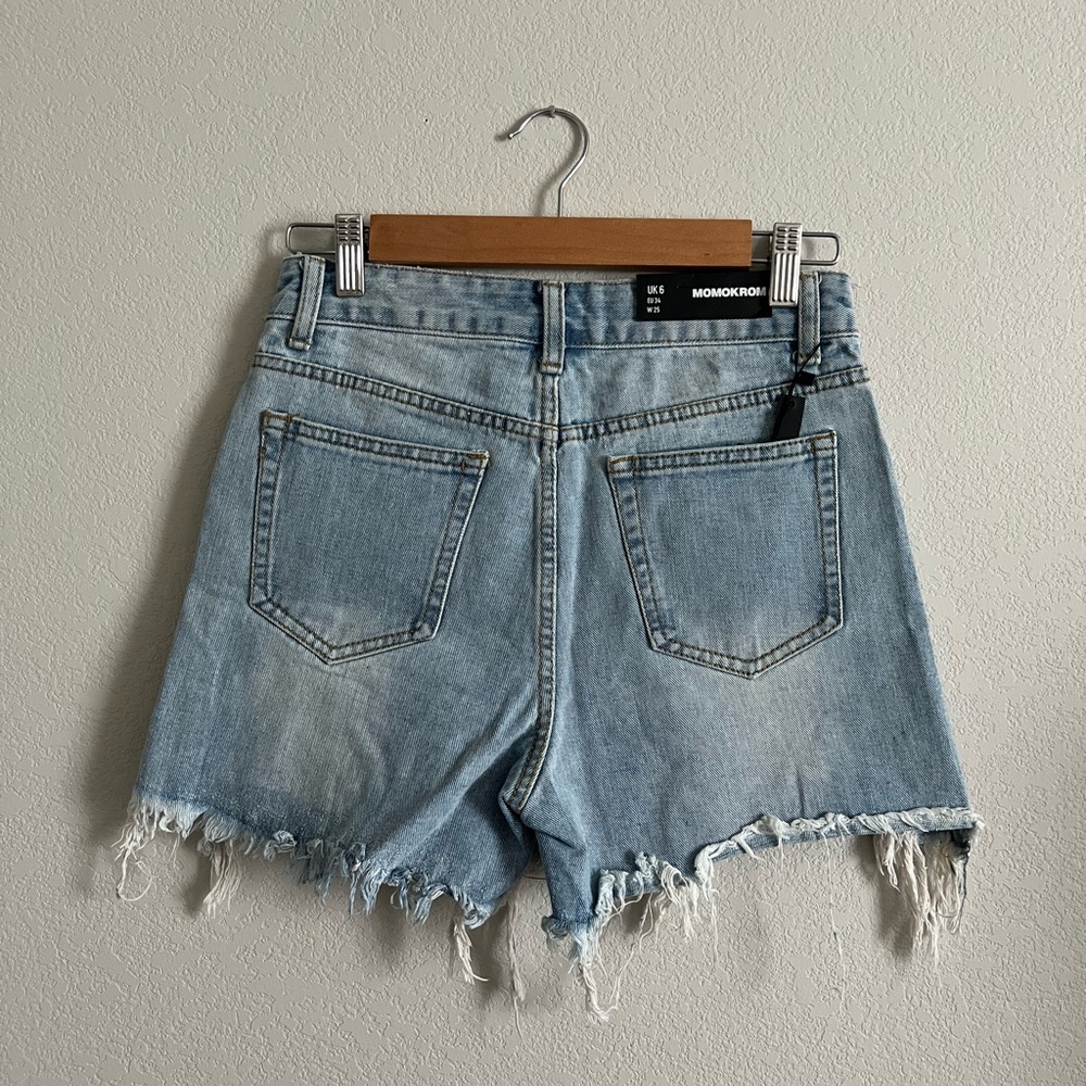 Distressed High Waist Shorts - Picture 3 of 5